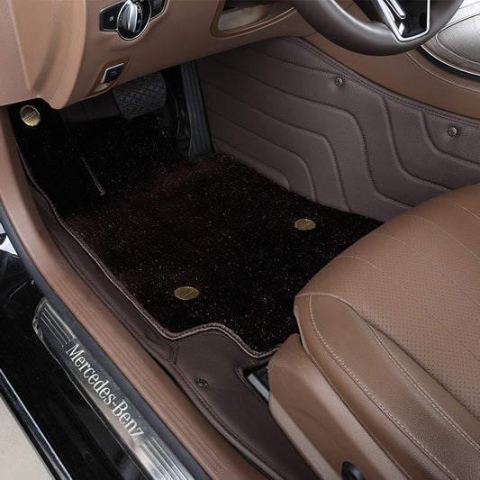 Waterproof beautiful starry sky car carpet pad