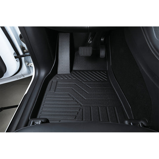 WeiShi All Weather Compatible with 2020 2021 2022 Tesla Model Y 5-Seat Custom Fit TPE Car Mats Waterproof Floor Liner